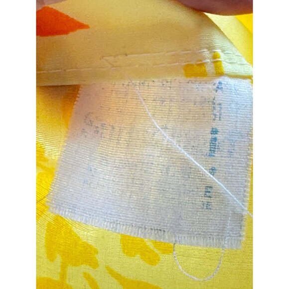 Vintage 70s pillowcase, yellow orange white butterflies, single casing - Picture 7 of 8